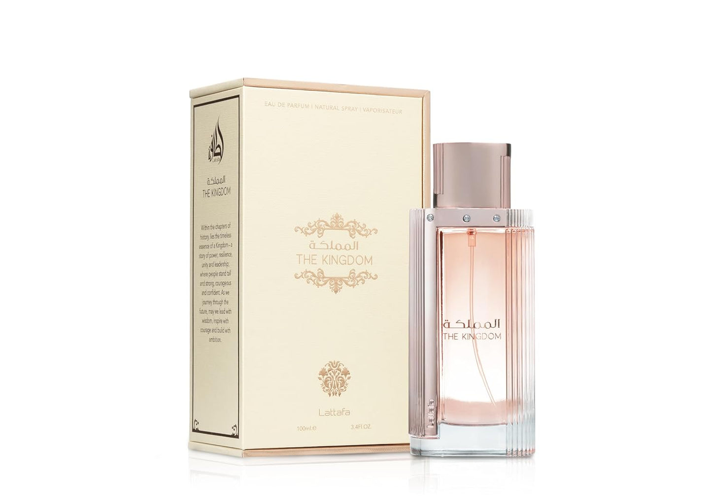 The Kingdom for Women Eau de Parfum 100ML (3.4 OZ) by Lattafa - Long Lasting, Luxurious