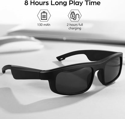 GAXABI Bluetooth Sunglasses with Speaker and Mic 