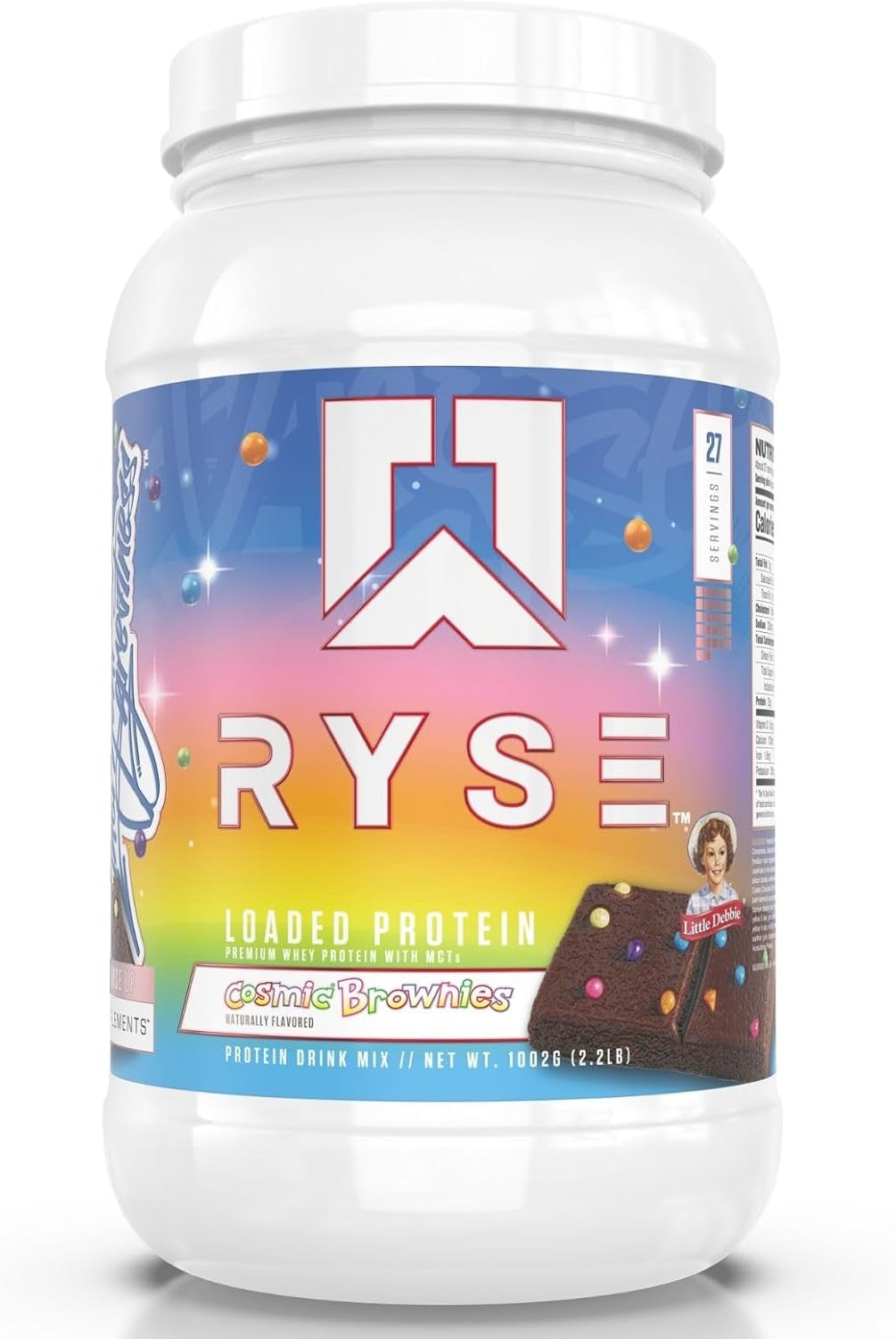 RYSE Loaded Premium Whey Protein with Mcts - Little Debbie Cosmic Brownies Flavor 