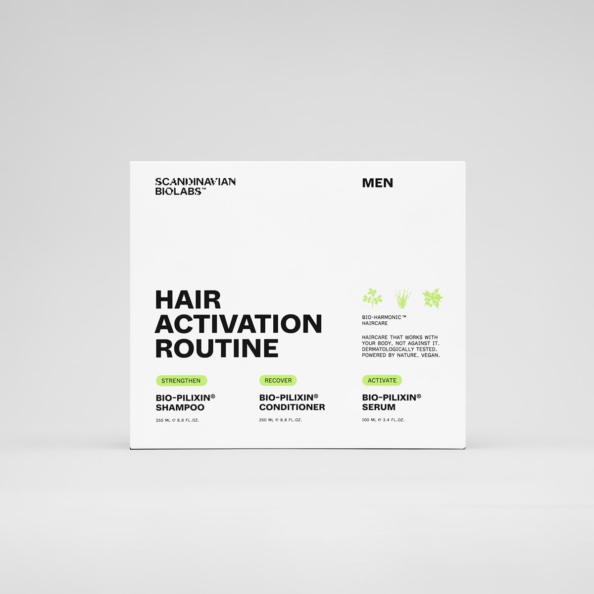 Scandinavian Biolabs 3-Step Hair Activation Routine for Men, Clinically Tested - Science-Backed Hair Loss Formula