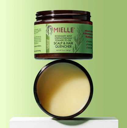 Mielle Rosemary Mint Strengthening Pomade-To-Oil Scalp & Hair Quencher, Nourishes, Conditions & Add Shine, 5 Ounces