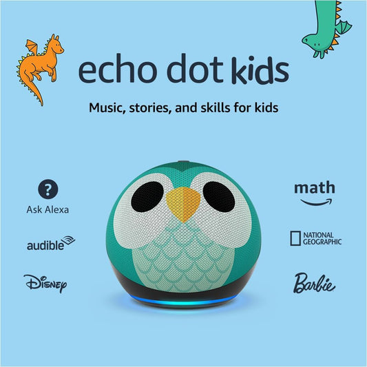 Amazon Echo Dot 5Th Generation - Designed for Kids, with Parental Controls | Owl