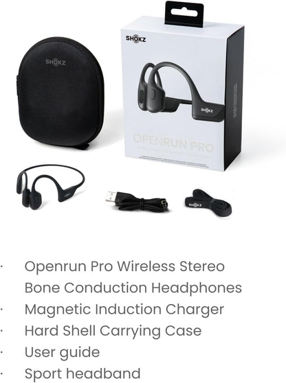 Shokz Openrun Pro - Open-Ear Bluetooth Bone Conduction Sport Headphones