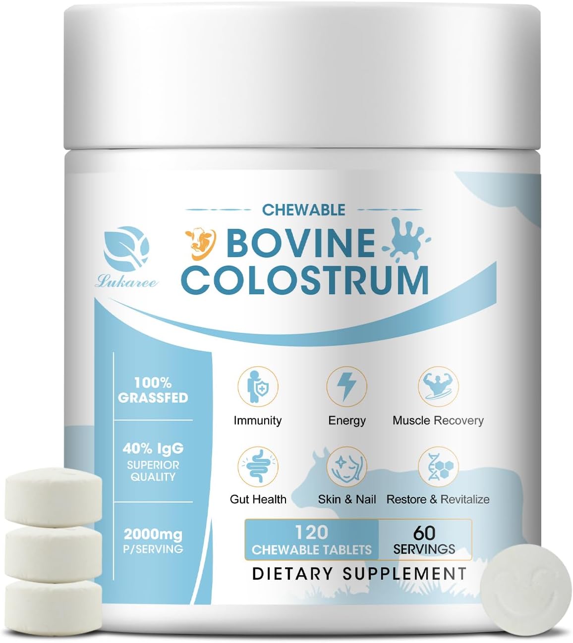 Bovine Colostrum Chewable Tablets Sugar Free