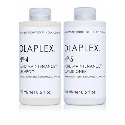 Olaplex  No. 4 Bond Maintenance Shampoo and No. 5 Bond Maintenance Conditioner Set for All Hair Types, 8.5 Oz Each