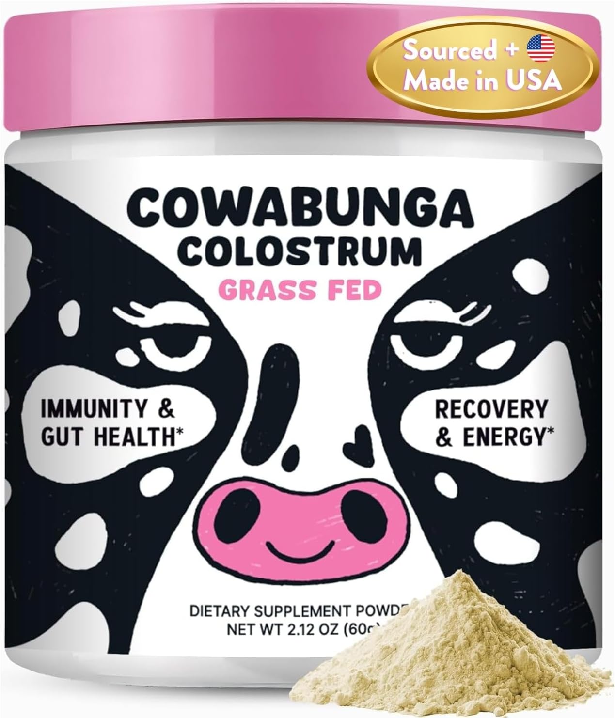 SonoHealth Cowabunga Premium Colostrum - Pure & Unaltered Colostrum Powder Supplement 