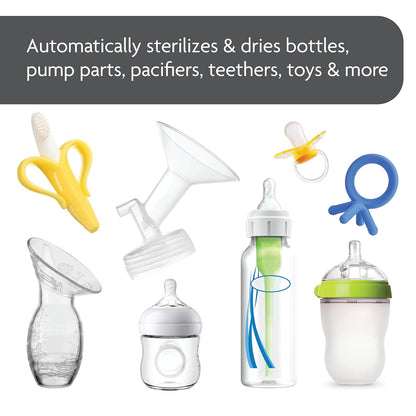 Baby Bottle Sterilizer and Dryer Machine – Electric Steam Sterilization - Universal Fit - Pacifiers, Glass, Plastic, and Newborn Feeding Bottles