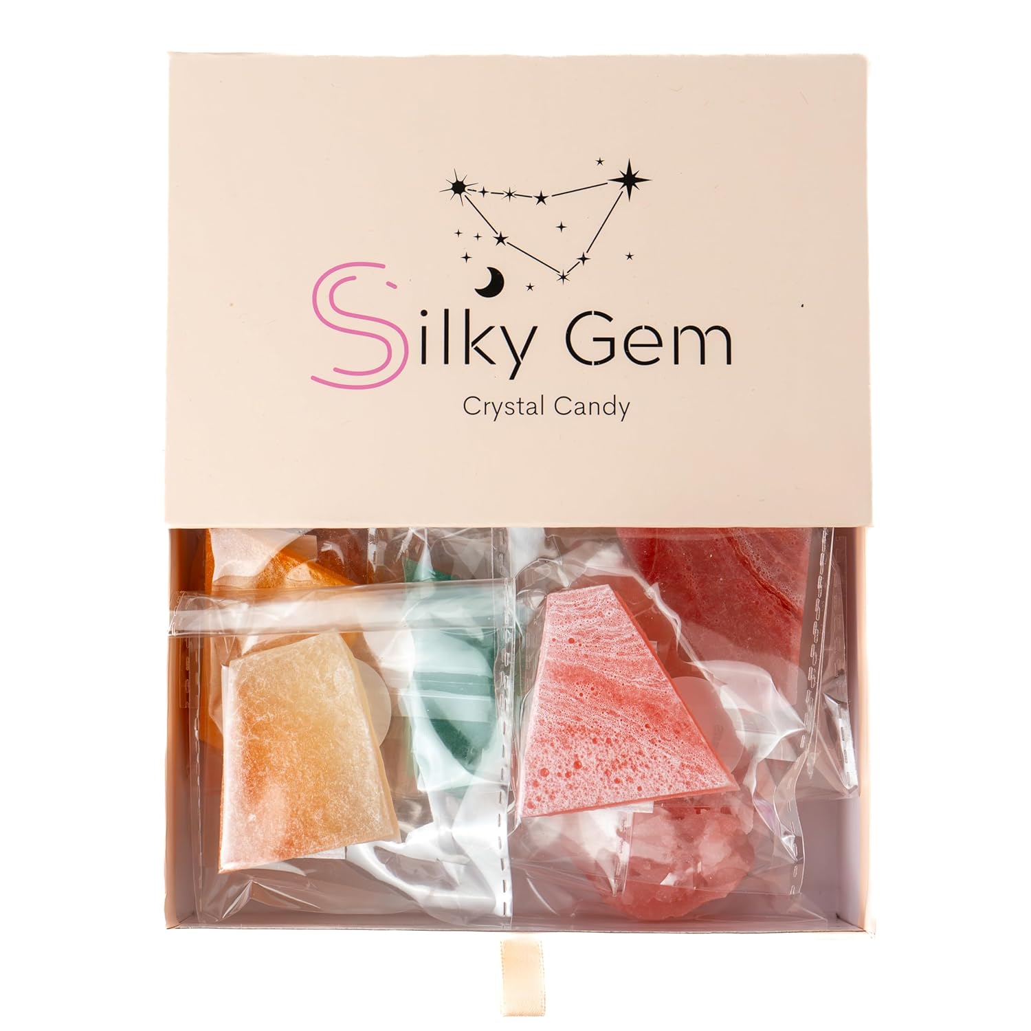 Silky Gem- the Gemmies, Edible Crystal Candy, 8-10 Small Clusters - Mixed Flavors