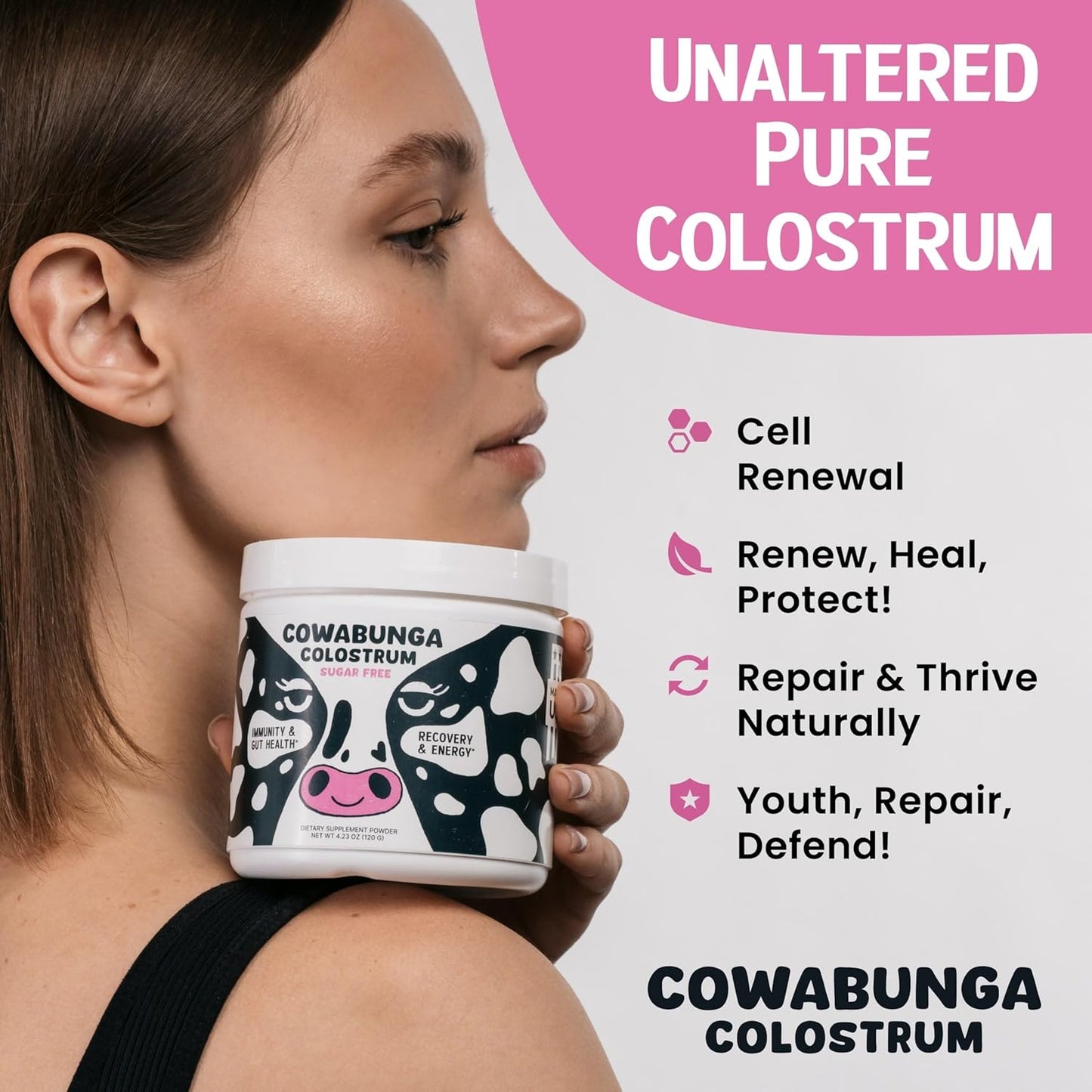 SonoHealth Cowabunga Premium Colostrum - Pure & Unaltered Colostrum Powder Supplement 