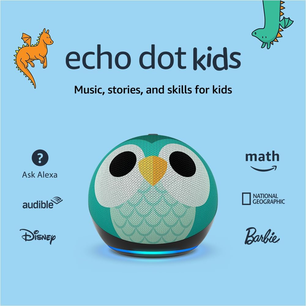 Amazon Echo Dot 5Th Generation - Designed for Kids, with Parental Controls | Owl